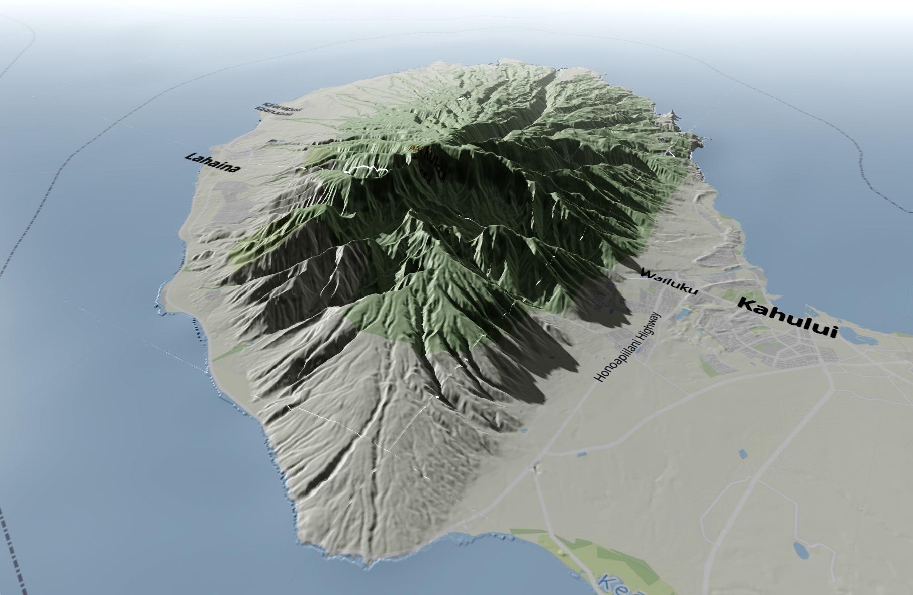 Maui shown in Shadowmap